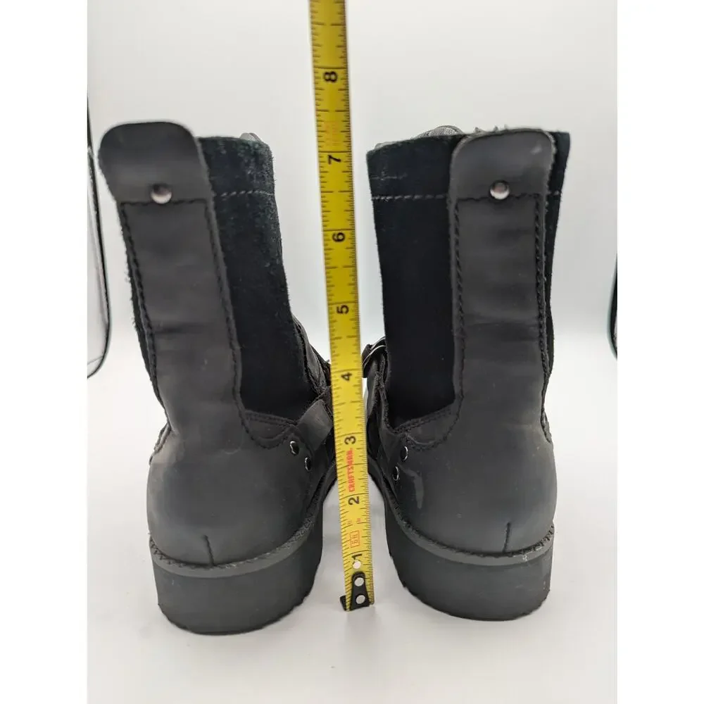 Eddie Bauer | Covey 2.0 Winter Ankle Boots Brown Leather Side Zip | US 9